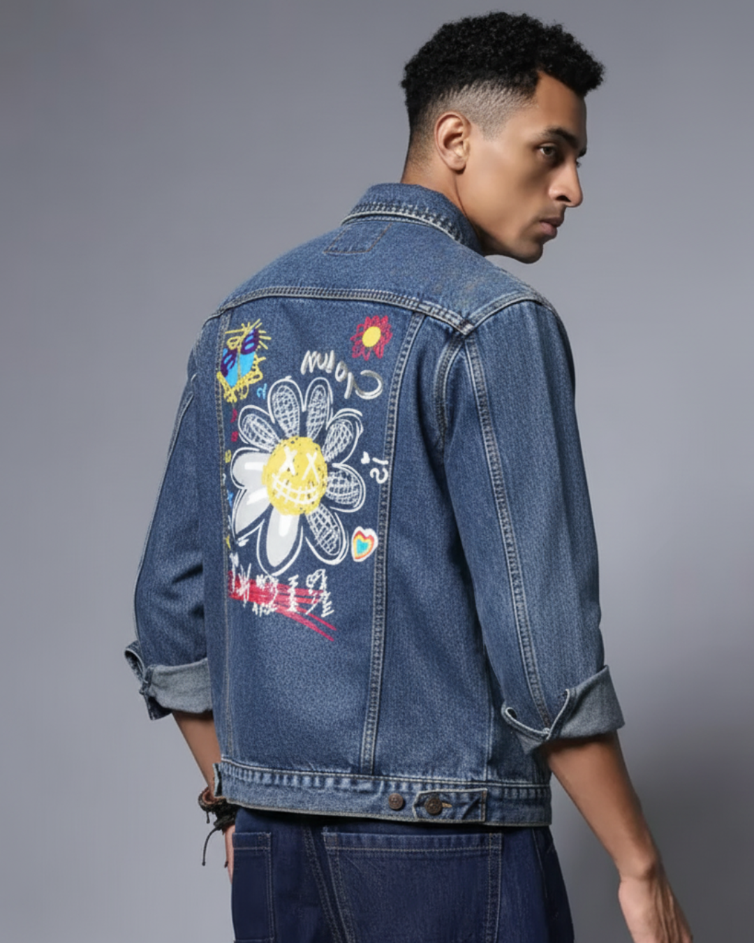 Abstract Denim Jacket
